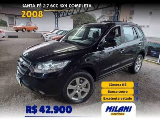 HYUNDAI - SANTA FÉ - 2007/2008 - Preta - R$ 42.900,00