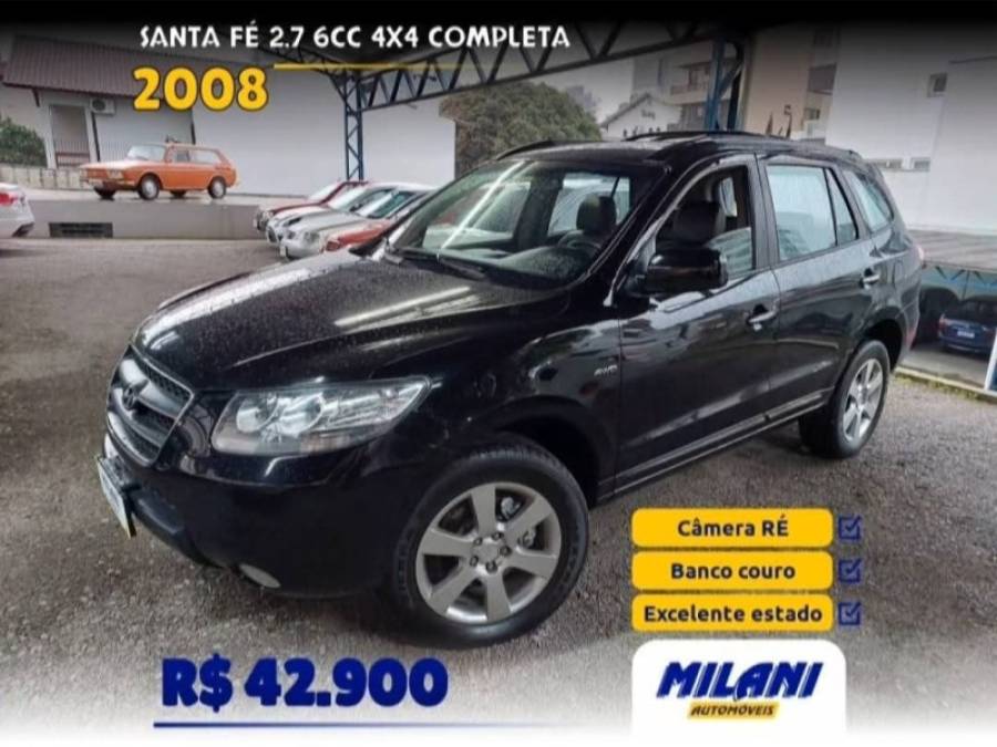 HYUNDAI - SANTA FÉ - 2007/2008 - Preta - R$ 42.900,00