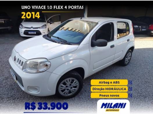 FIAT - UNO - 2013/2014 - Branca - R$ 33.900,00