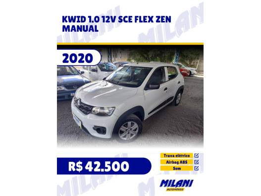 RENAULT - KWID - 2019/2020 - Branca - R$ 42.500,00