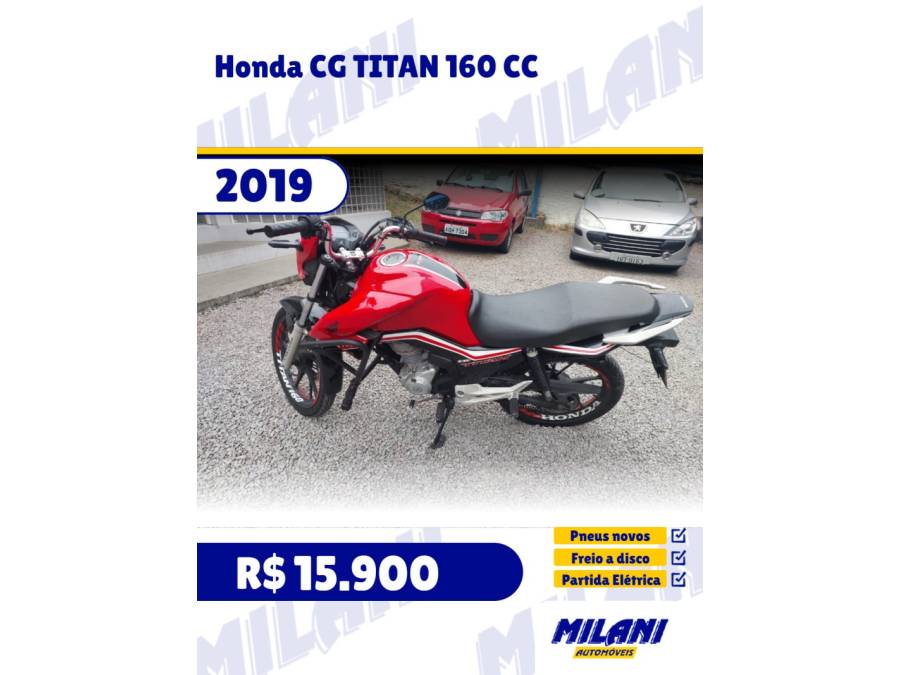HONDA - CG 160 - 2019/2019 - Vermelha - R$ 15.900,00