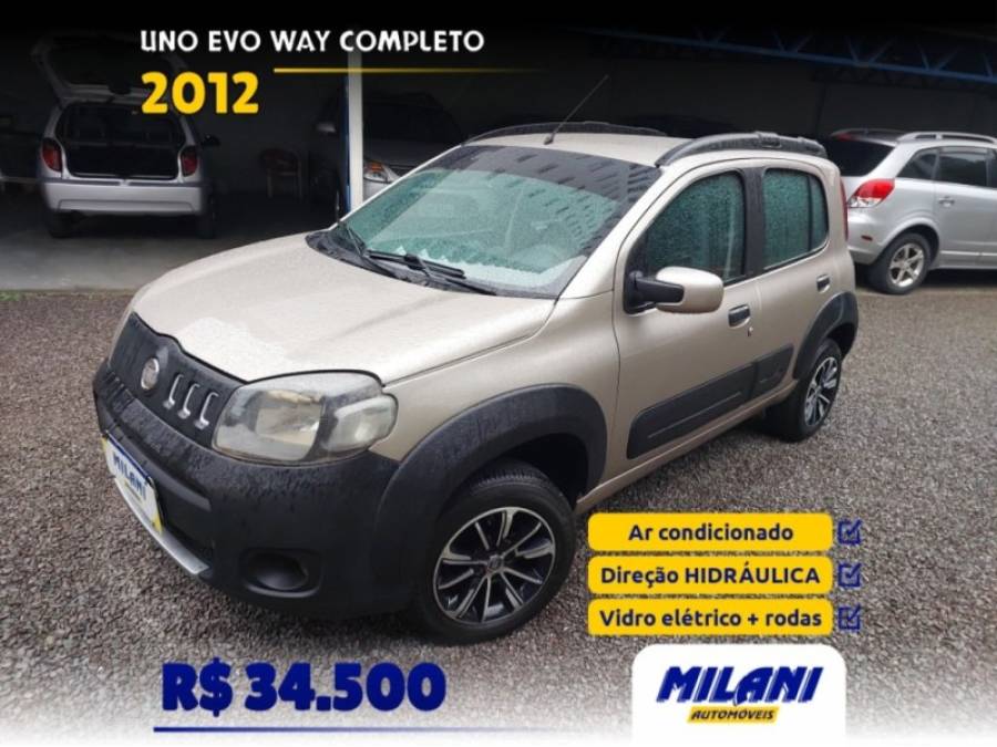FIAT - UNO - 2012/2012 - Bege - R$ 34.500,00