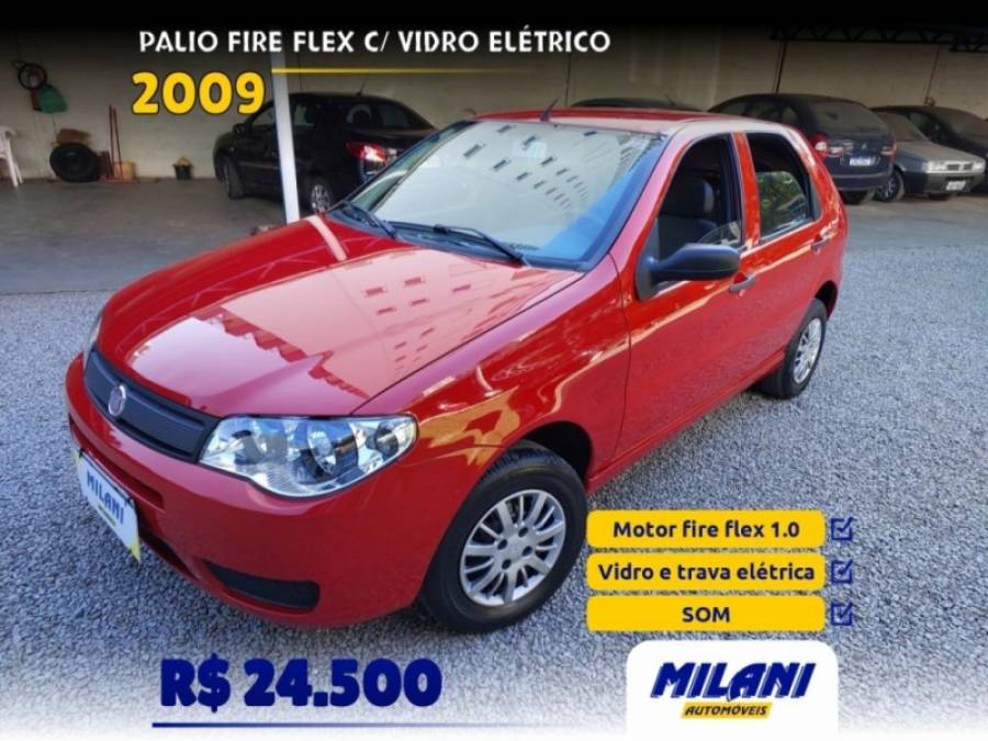 FIAT - PALIO - 2008/2009 - Vermelha - R$ 24.500,00