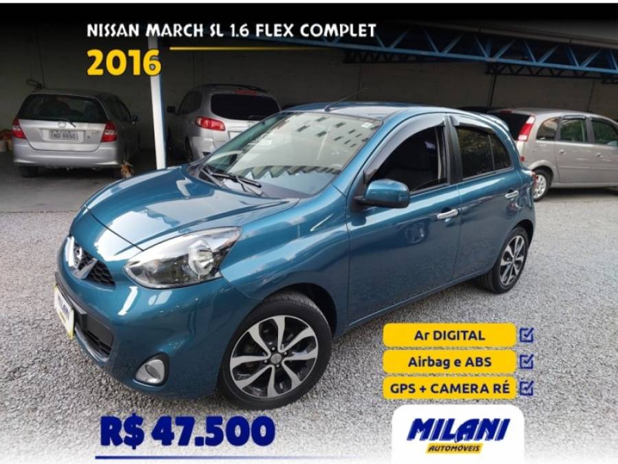 NISSAN - MARCH - 2015/2016 - Azul - R$ 47.500,00