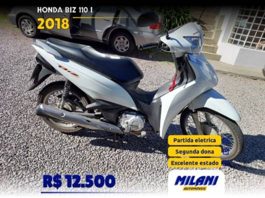 HONDA - BIZ 110I - 2018/2018 - Branca - R$ 12.500,00