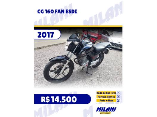 HONDA - CG 160 - 2016/2017 - Preta - R$ 14.500,00