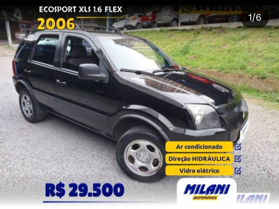 FORD - ECOSPORT - 2005/2006 - Preta - R$ 29.500,00