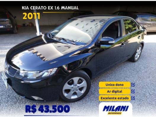 KIA MOTORS - CERATO - 2010/2011 - Preta - R$ 43.500,00