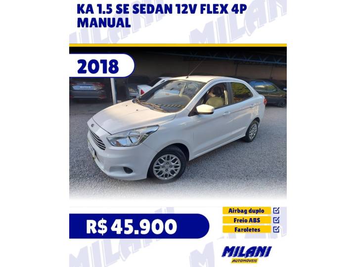 FORD - KA - 2017/2018 - Branca - R$ 45.900,00
